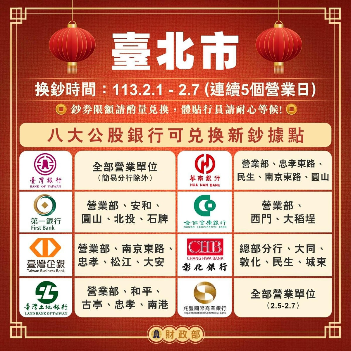 新年換新鈔 公股銀行據點底加! - 第3張圖