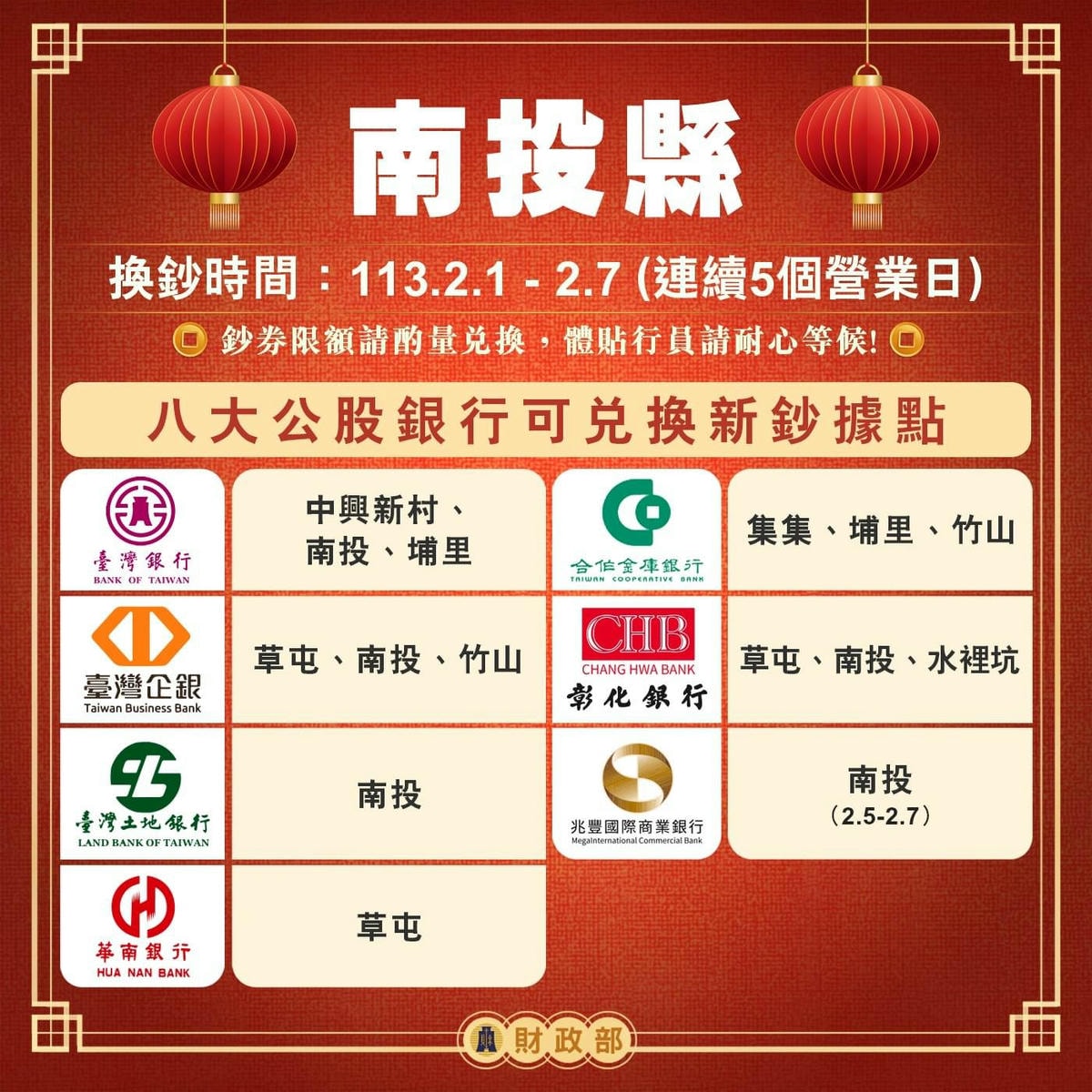 新年換新鈔 公股銀行據點底加! - 第10張圖