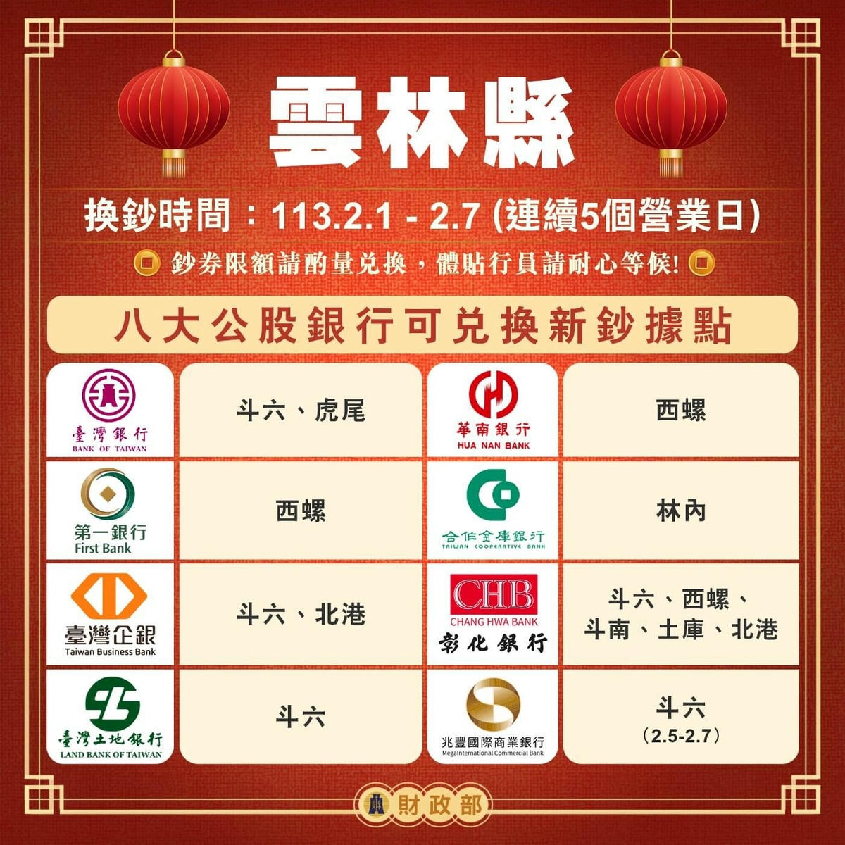 新年換新鈔 公股銀行據點底加! - 第11張圖