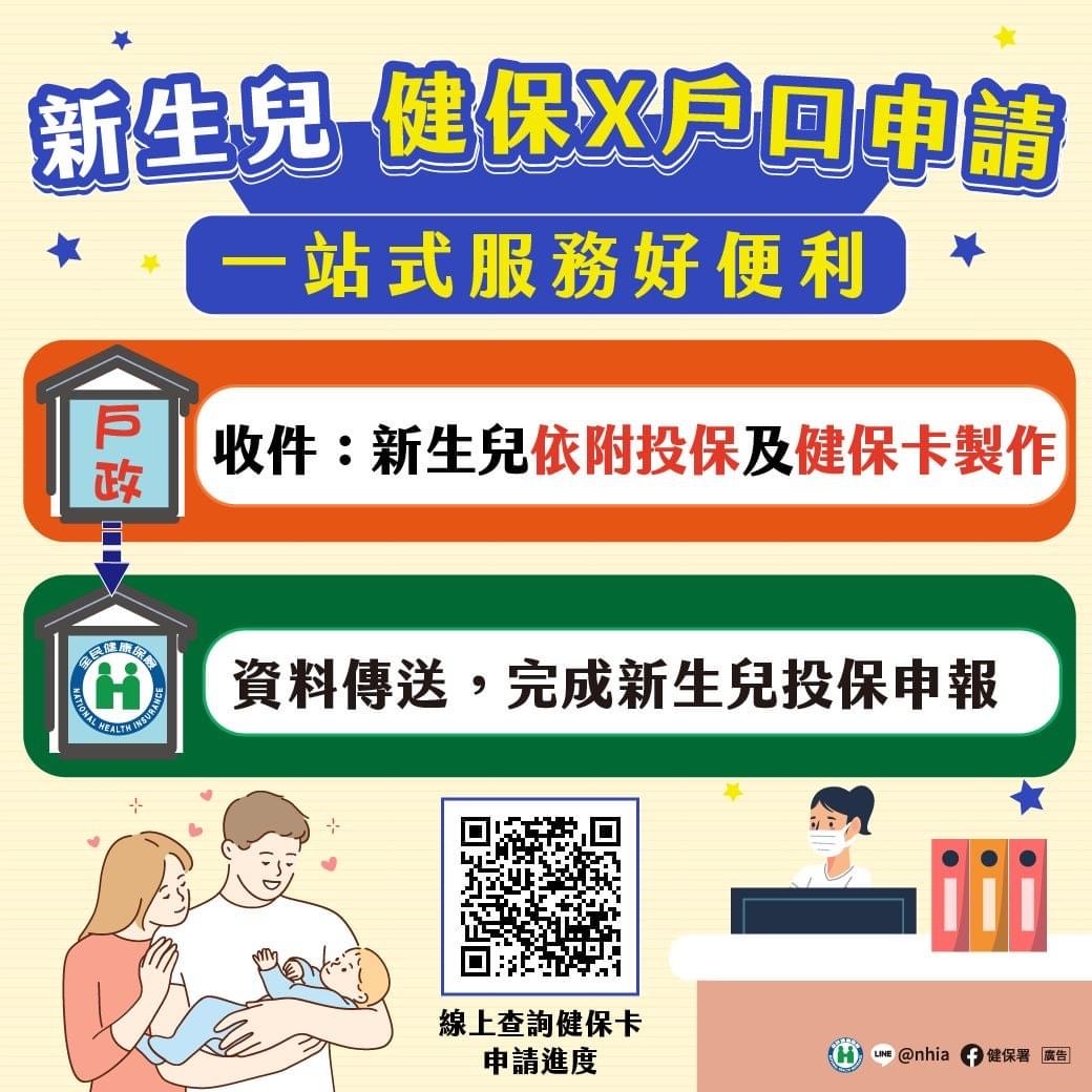 新生兒健保X戶口申請一站式服務好便利 - 第1張圖